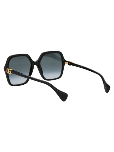 Shop Gucci Eyewear Gg1072s Sunglasses In 001 Black Black Grey