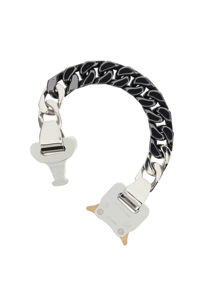 Shop Alyx Ceramic Buckle Chain Bracelet In Black (black)