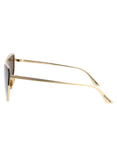 Shop Balenciaga Bb0191s Sunglasses In 002 Gold Gold Brown