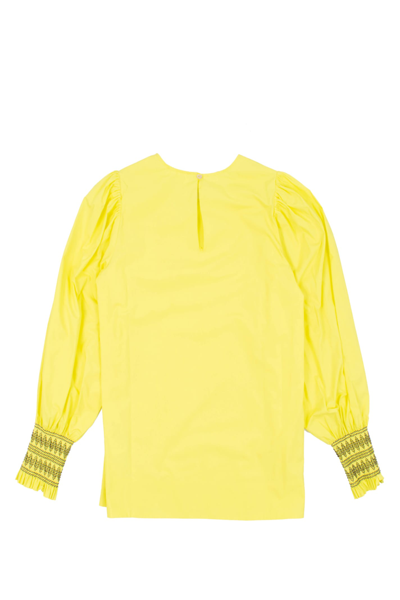 Shop P.a.r.o.s.h Cotton Blouse In Yellow