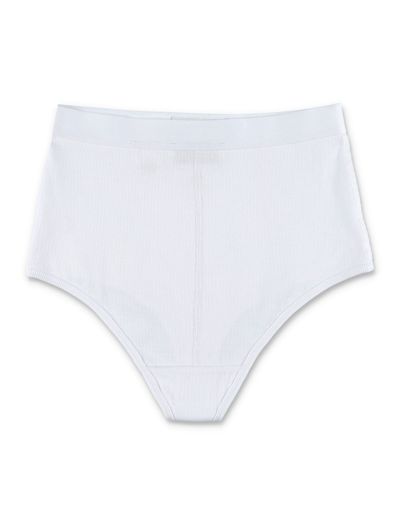 Shop Marine Serre Ribbed Panties In White