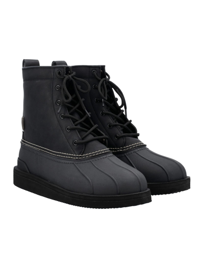 Shop Suicoke Alal Lace-up Ankle Boots In Black