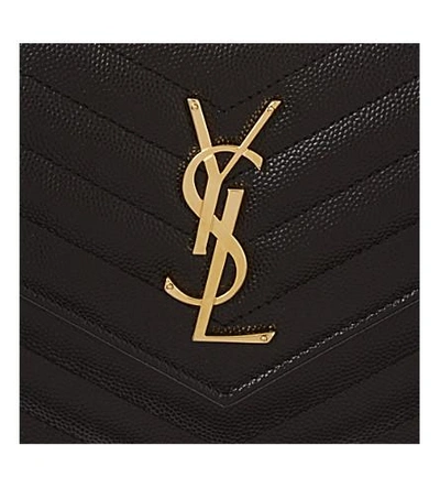 Shop Saint Laurent Monogram Quilted Leather Shoulder Bag
