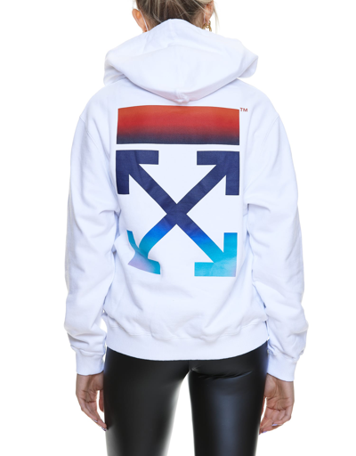 Shop Off-white Arrow Hoodie In White