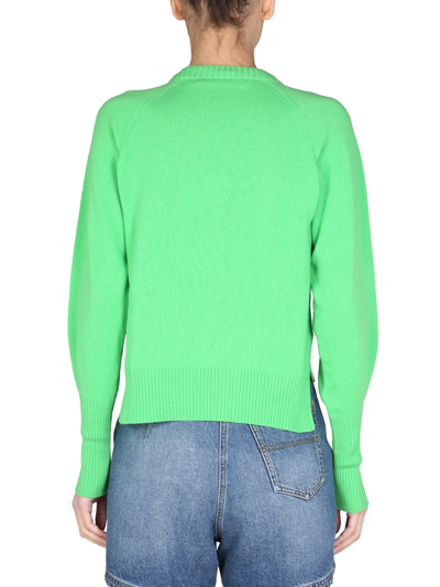 Shop Philosophy Di Lorenzo Serafini Sweater With Logo Inlay In Verde