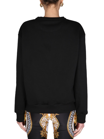 Shop Versace Medusa Crystal Sweatshirt In Nero