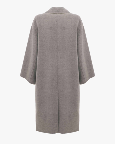 Shop Loulou Studio Oversized Double-breasted Coat In Grey Melange
