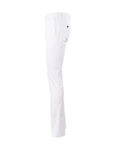 Shop Pt01 Cotton Trousers In Bianco