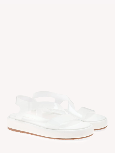 Shop Gianvito Rossi Metropolis Platform Sandals In White