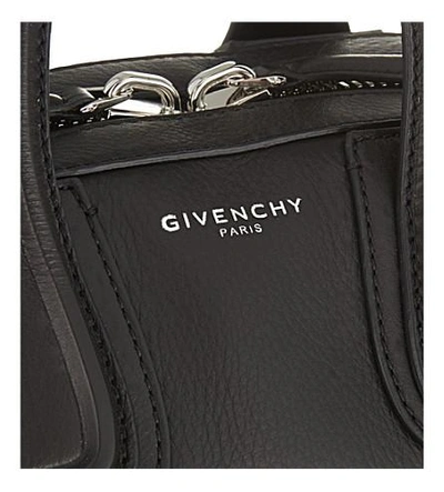 Shop Givenchy Nightingale Medium Leather Shoulder Bag In Black