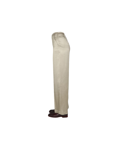 Alysi Satin Trousers In Beige