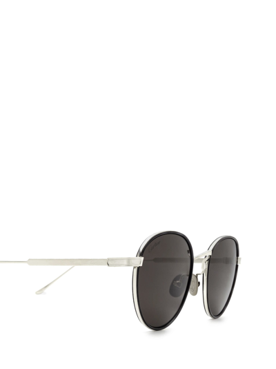 Shop Cartier Ct0250s Grey Havana & Silver Sunglasses