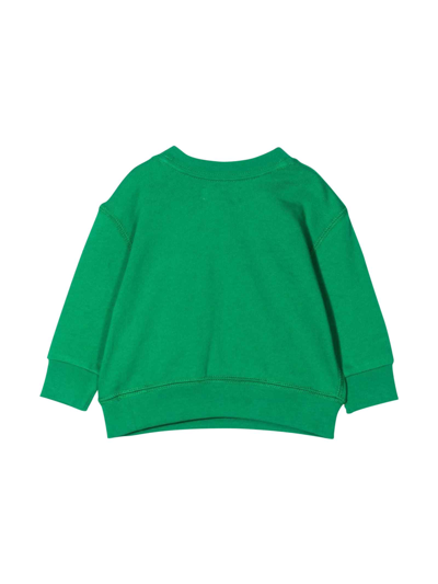 Shop Ralph Lauren Green Newborn Sweatshirt In Verde