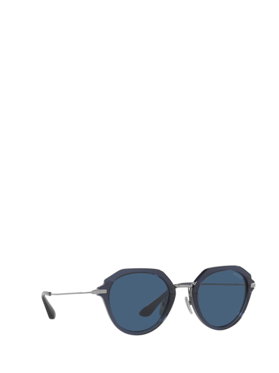 Shop Prada Pr 05ys Blue Crystal Sunglasses