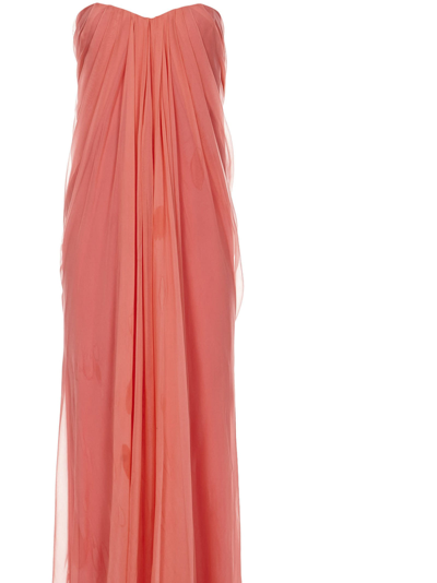 Shop Alexander Mcqueen Long Dress In Pink
