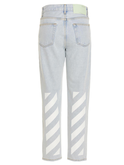 Shop Off-white Jeans In Azzurro