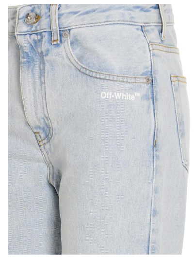 Shop Off-white Jeans In Azzurro