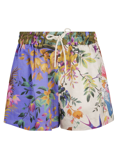Shop Zimmermann Topicana Patched Shorts In Spliced