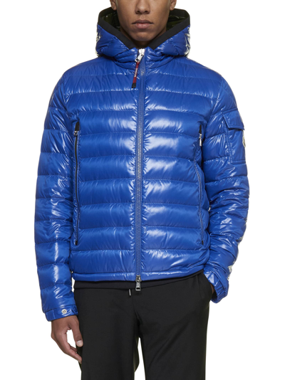 Shop Moncler Down Jacket In Blue