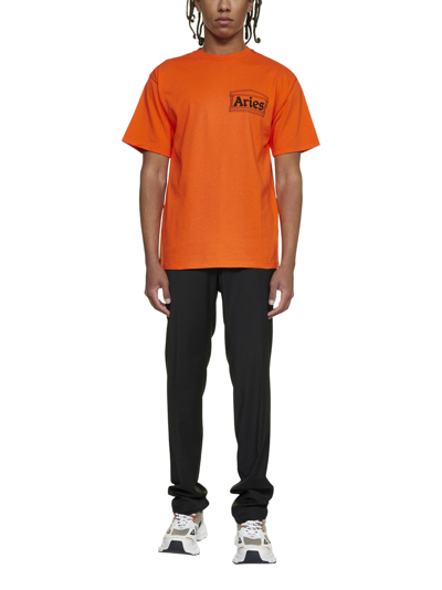 Shop Aries T-shirt In Orange