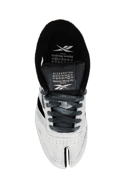 Shop Maison Margiela Mm X Reebok Classic Tabi Decortique Low Sneakers In Handpainted (white)
