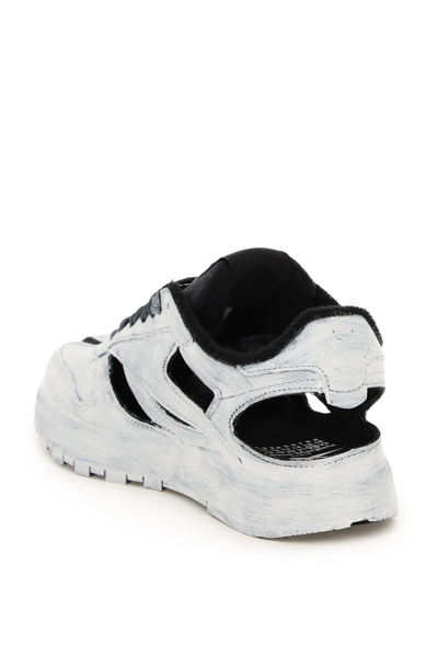 Shop Maison Margiela Mm X Reebok Classic Tabi Decortique Low Sneakers In Handpainted (white)