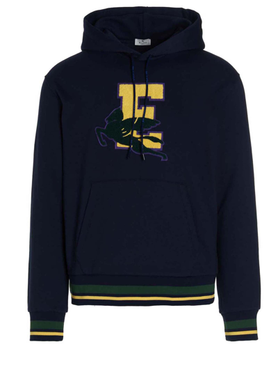 Shop Etro Pegaso Hoodie In Blue