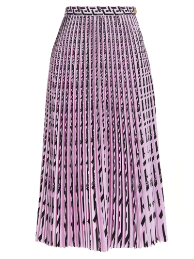 Shop Versace Skirt In Pink