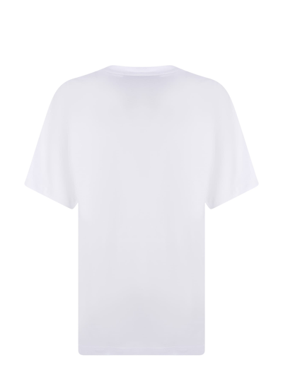 Shop Moschino T-shirt  Couture In Cotone In Bianco