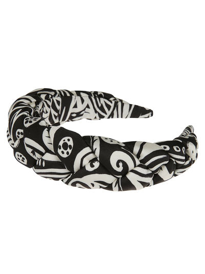 La Doublej Rapunzel Printed Headband In Schwarz