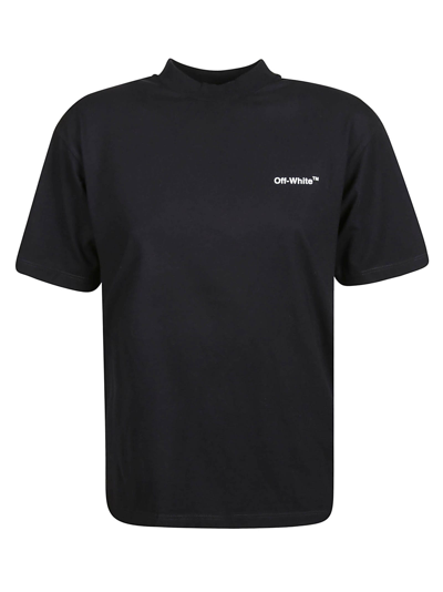 Shop Off-white Diag Regular T-shirt In Black/white