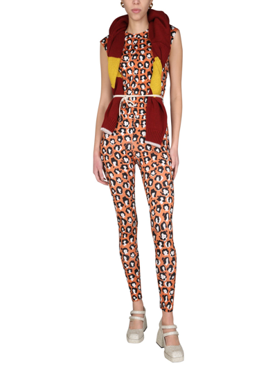 Shop La Doublej Lady Leopard Leggings In Multicolor