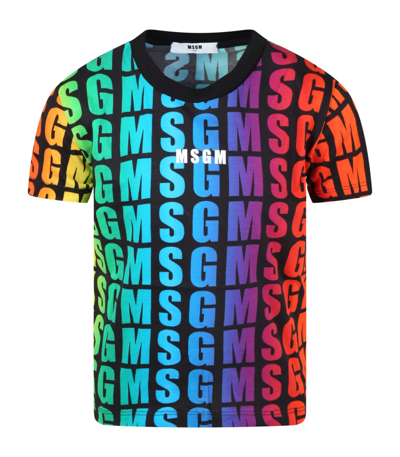 Shop Msgm Printed T-shirt In Multicolor