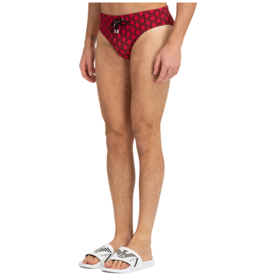 Shop Balmain Monreale Swimming Brief In Rosso