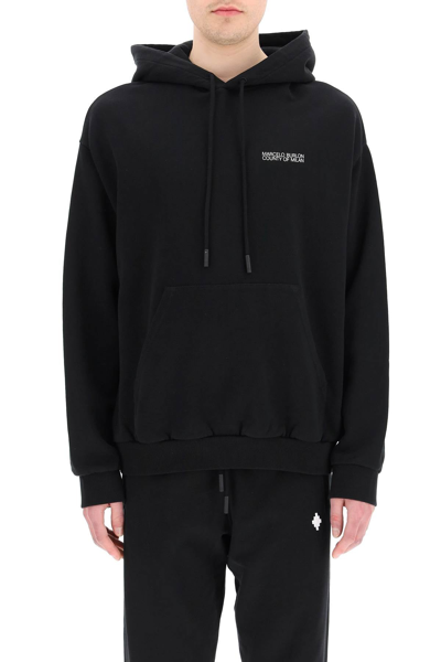 Shop Marcelo Burlon County Of Milan Marcelo Burlon Tempera Cross Hoodie In Black