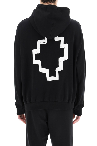 Shop Marcelo Burlon County Of Milan Marcelo Burlon Tempera Cross Hoodie In Black