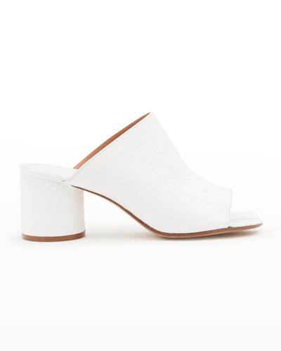 Shop Maison Margiela 50mm Vegan Split-toe Mule Sandals In T1003 White