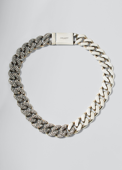 Saint Laurent logo-engraved chain-link Necklace - Farfetch