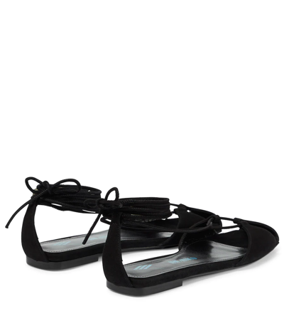 Shop Attico Ferdi Suede Sandals In Black