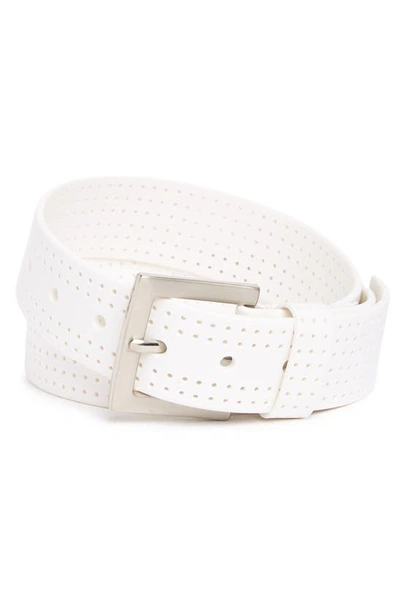 Shop Pga Tour Perforated Silicone Belt In Wht