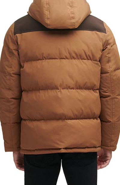 Shop Levi's 4 Pocket Puffer Jacket In Brown Combo