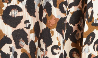 Shop Julia Jordan Leopard Print Midi Dress In Tan Multi