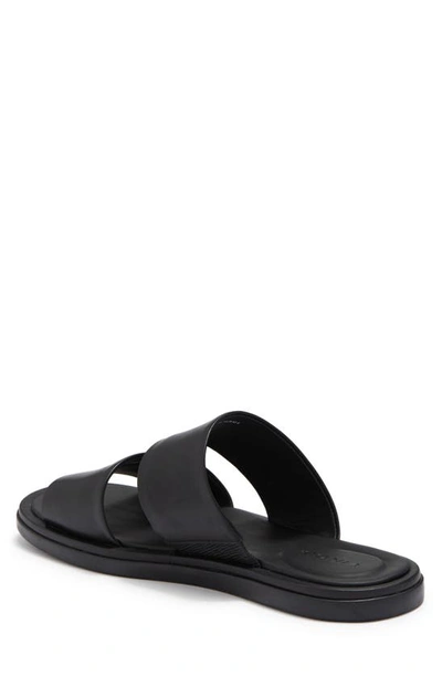 Shop Vince Diego Leather Slide Sandal In Black