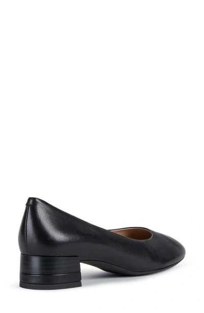 Shop Geox Chloo Block Heel Pump In Black Leather