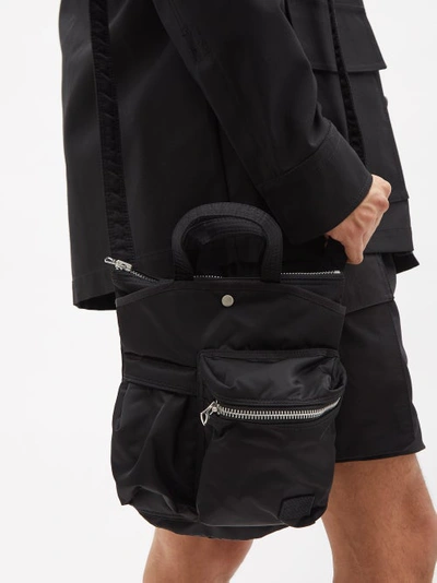 Sacai X Porter-yoshida & Co. Black Small Pocket Cross Body Bag