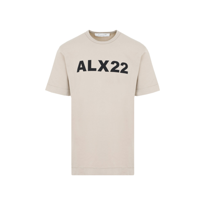 Shop Alyx 1017  9sm  Ss Cotton Logo T-shirt Tshirt In Nude &amp; Neutrals
