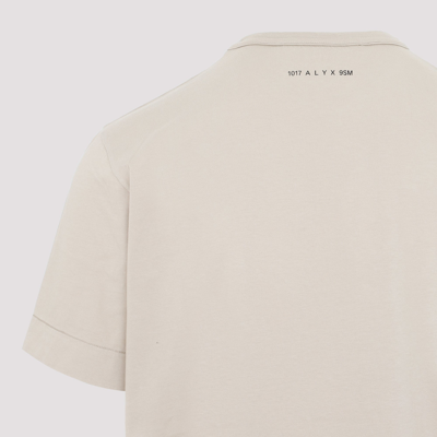 Shop Alyx 1017  9sm  Ss Cotton Logo T-shirt Tshirt In Nude &amp; Neutrals