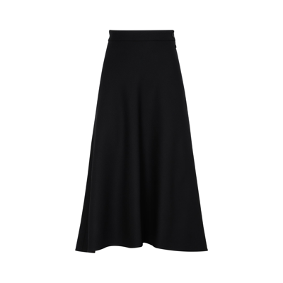 Shop Balenciaga Wool Skirt In Black