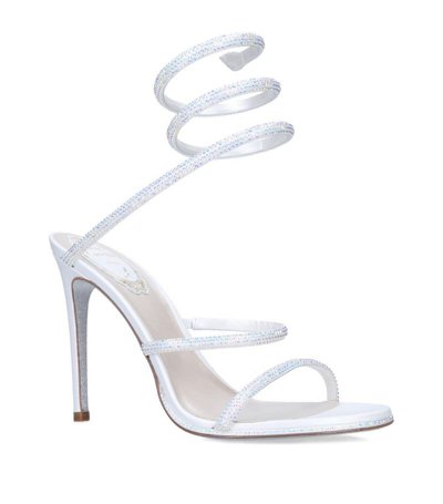 Shop René Caovilla Embellished Cleo Sandals 105 In White