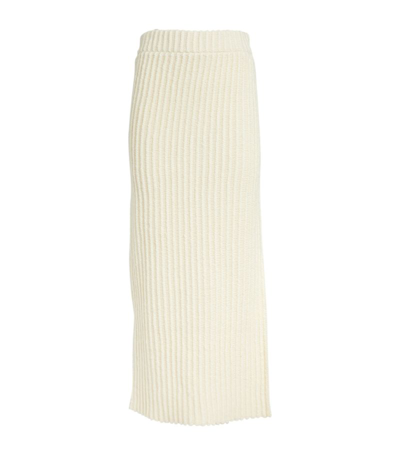Shop By Malene Birger Wool-blend Kilea Skirt In White